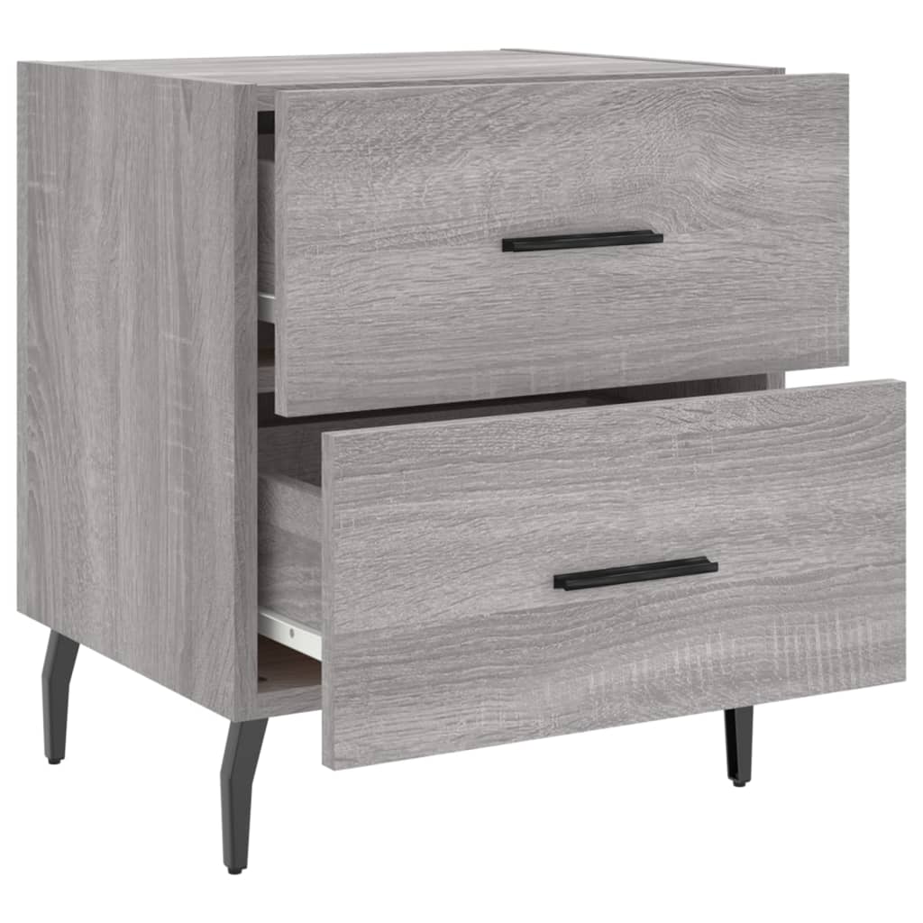 Grey Sonoma Bedside Cabinets 2 pcs - 40x35x47.5 cm Engineered Wood