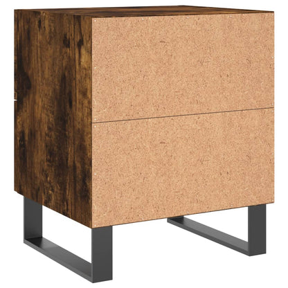 Smoked Oak Bedside Cabinets 2pcs - Engineered Wood, 40x35x47.5 cm