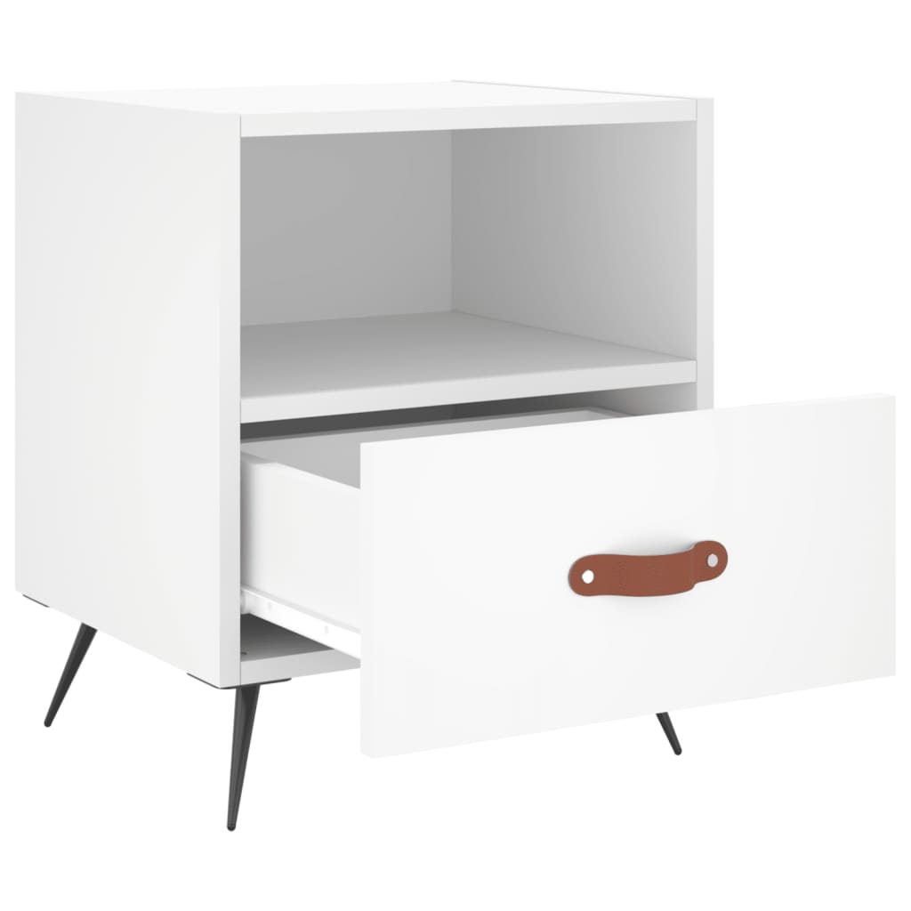 White Engineered Wood Bedside Cabinets Set, 2 pcs, 40x35x47.5 cm