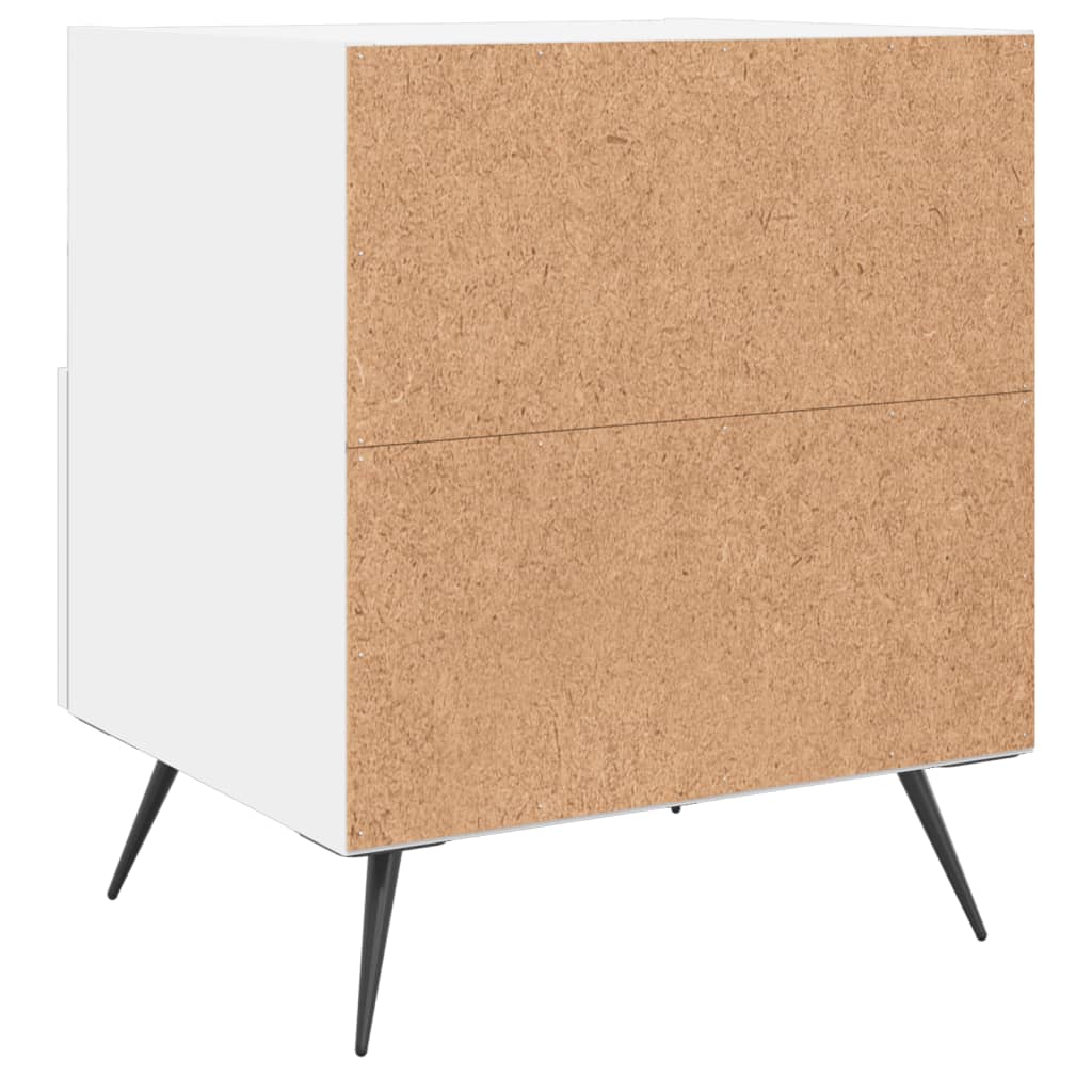 White Engineered Wood Bedside Cabinets Set, 2 pcs, 40x35x47.5 cm
