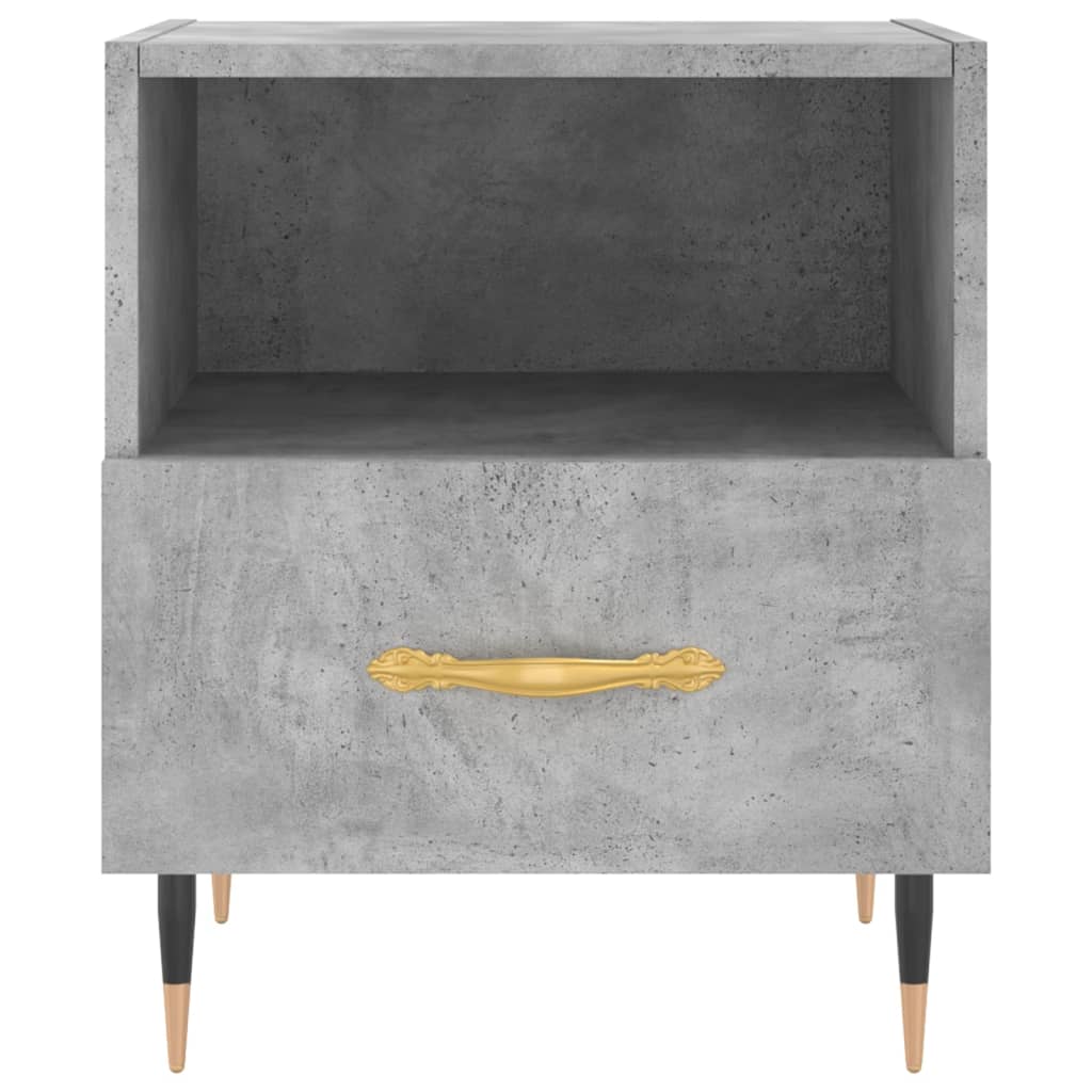 Concrete Grey Bedside Cabinets 2 Pcs, Engineered Wood, 40x35x47.5 cm