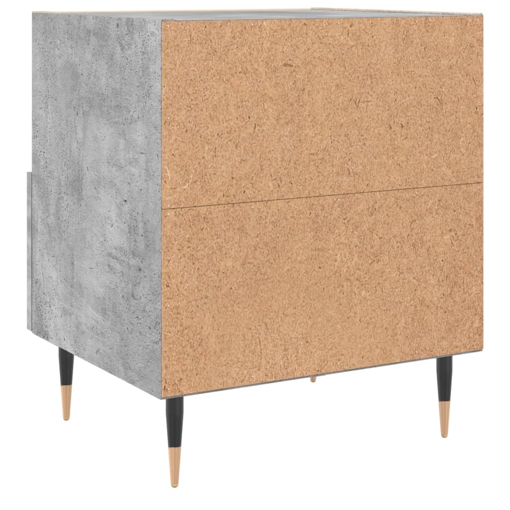 Concrete Grey Bedside Cabinets 2 Pcs, Engineered Wood, 40x35x47.5 cm