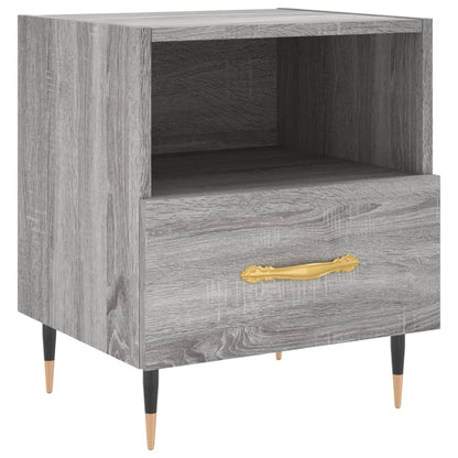Grey Sonoma Bedside Cabinets Set of 2 - 40x35x47.5 cm Engineered Wood