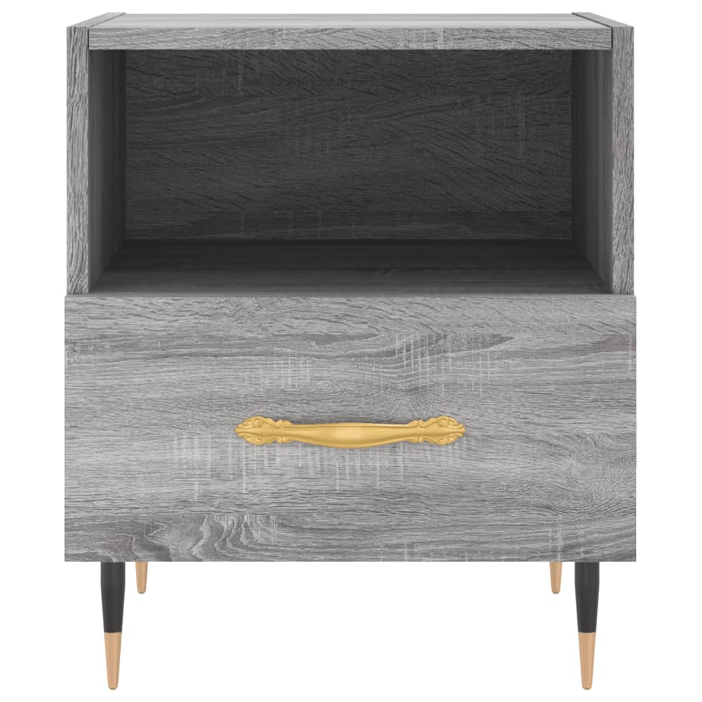 Grey Sonoma Bedside Cabinets Set of 2 - 40x35x47.5 cm Engineered Wood