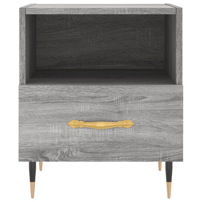 Grey Sonoma Bedside Cabinets Set of 2 - 40x35x47.5 cm Engineered Wood