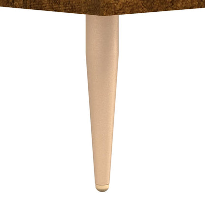 Smoked Oak Bedside Cabinet - 40x35x47.5 cm Engineered Wood
