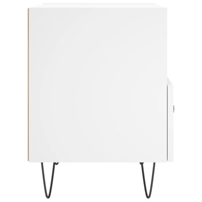 White Bedside Cabinets Set of 2 - Engineered Wood, 40x35x47.5 cm