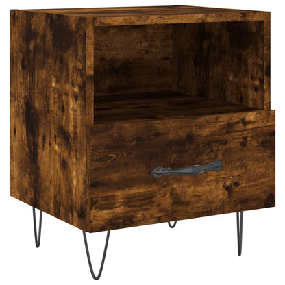 Smoked Oak Bedside Cabinet 40x35x47.5 cm - Engineered Wood