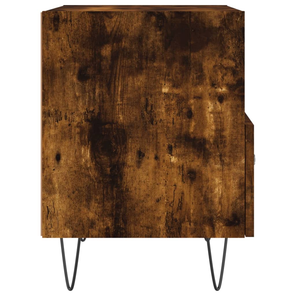 Smoked Oak Bedside Cabinet 40x35x47.5 cm - Engineered Wood