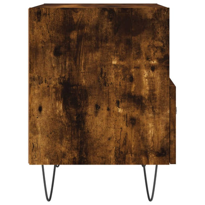 Smoked Oak Bedside Cabinet 40x35x47.5 cm - Engineered Wood
