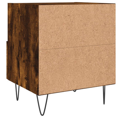 Smoked Oak Bedside Cabinet 40x35x47.5 cm - Engineered Wood