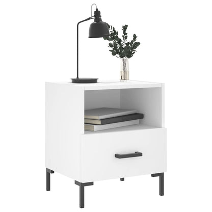White Bedside Cabinets 2 pcs - 40x35x47.5 cm Engineered Wood