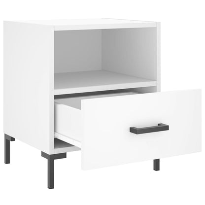 White Bedside Cabinets 2 pcs - 40x35x47.5 cm Engineered Wood