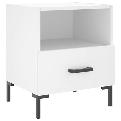 White Bedside Cabinets 2 pcs - 40x35x47.5 cm Engineered Wood