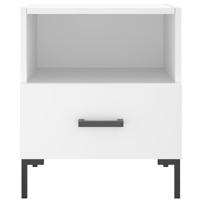 White Bedside Cabinets 2 pcs - 40x35x47.5 cm Engineered Wood