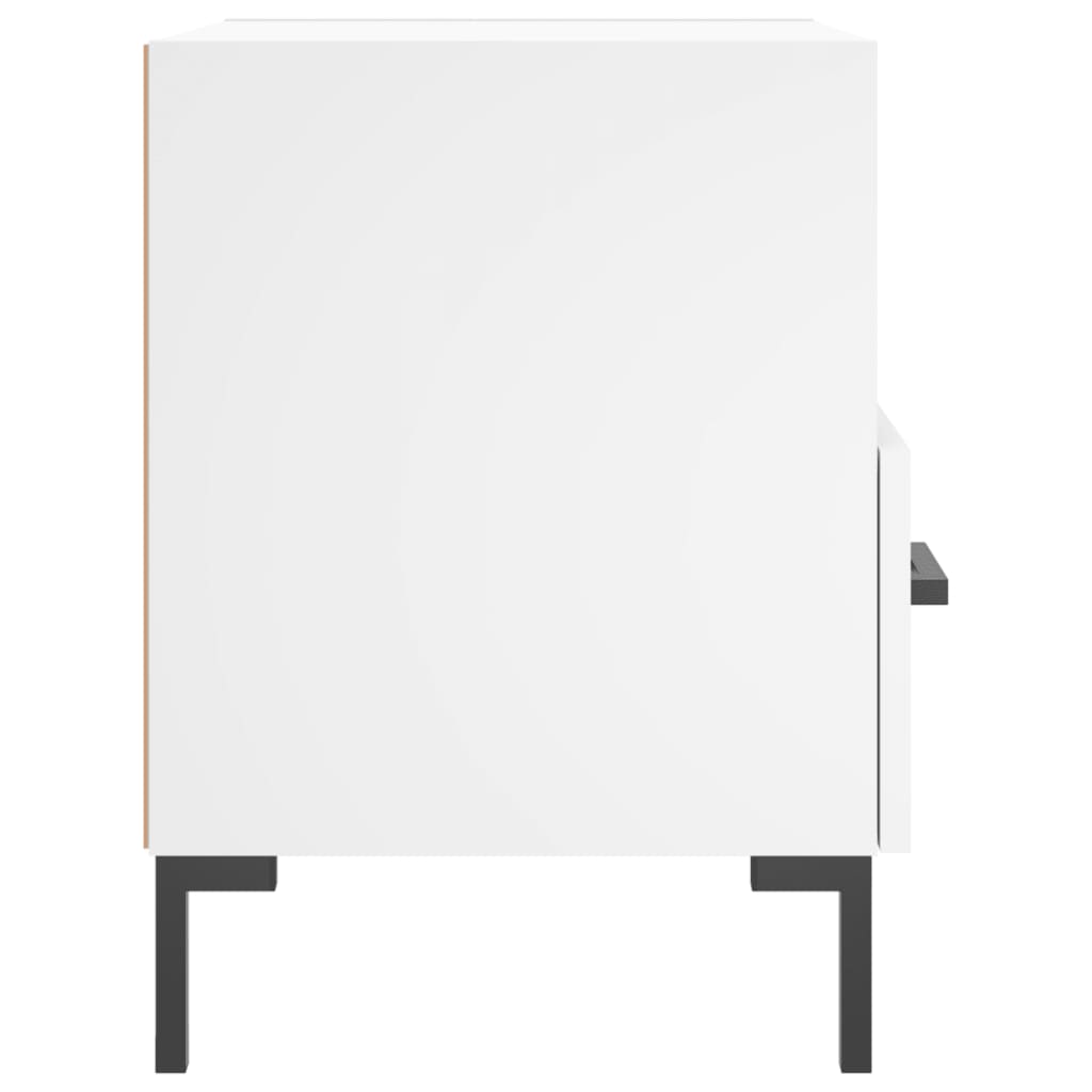 White Bedside Cabinets 2 pcs - 40x35x47.5 cm Engineered Wood