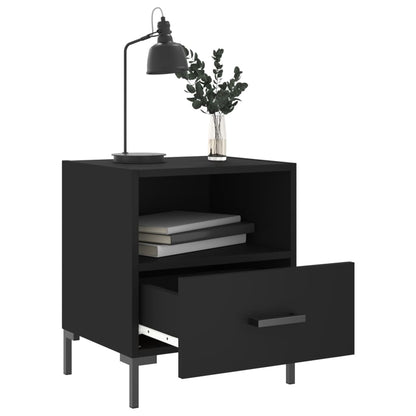 Black Engineered Wood Bedside Cabinets 2 Pcs - 40x35x47.5 cm