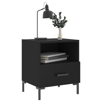 Black Engineered Wood Bedside Cabinets 2 Pcs - 40x35x47.5 cm