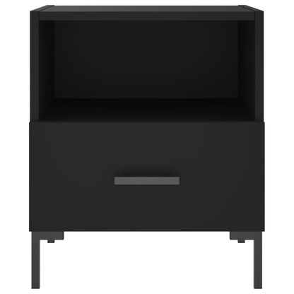 Black Engineered Wood Bedside Cabinets 2 Pcs - 40x35x47.5 cm
