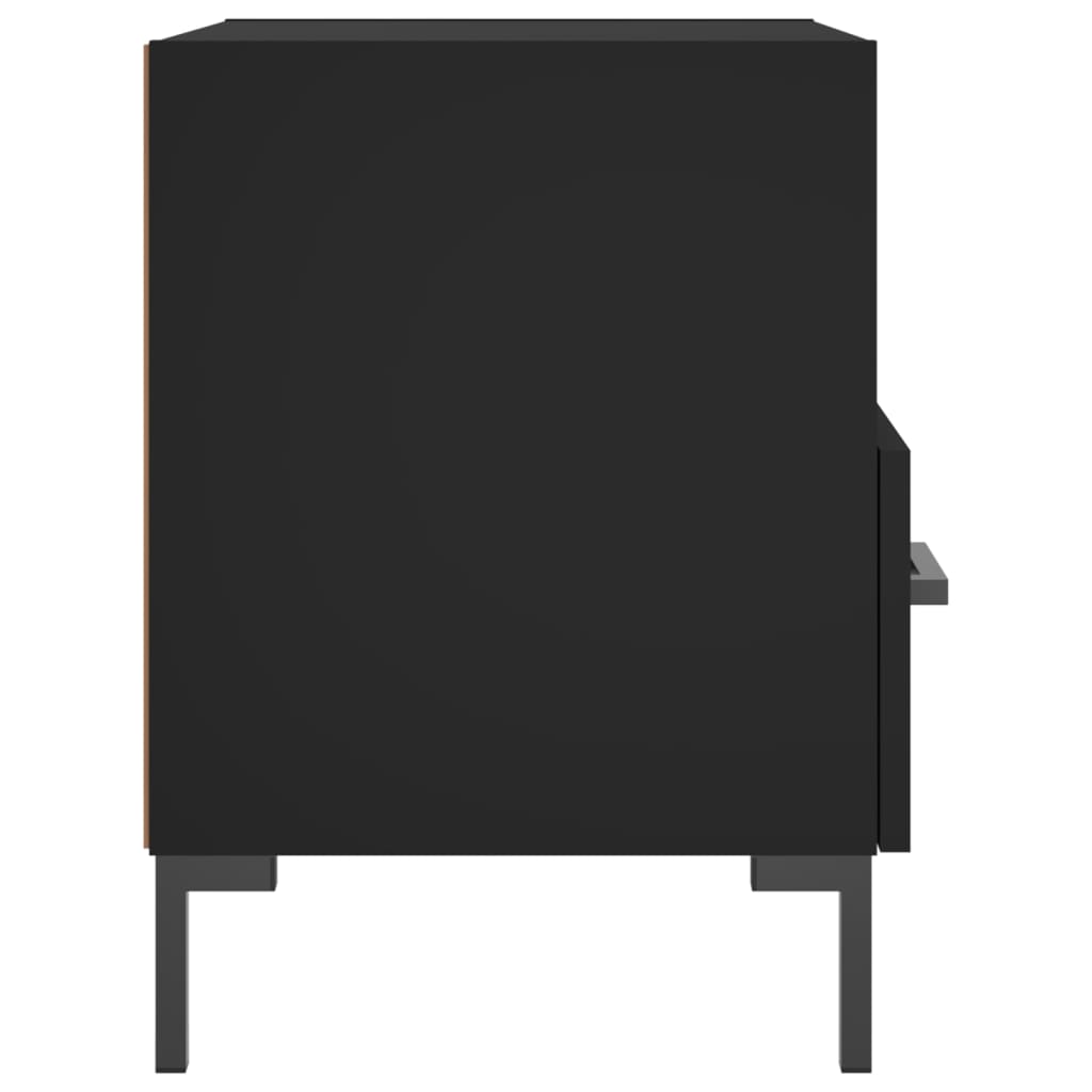 Black Engineered Wood Bedside Cabinets 2 Pcs - 40x35x47.5 cm