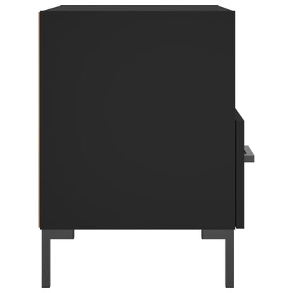 Black Engineered Wood Bedside Cabinets 2 Pcs - 40x35x47.5 cm