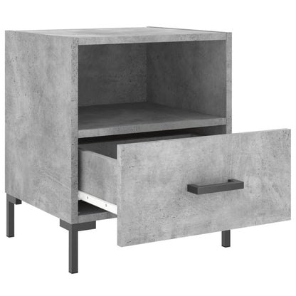 Modern Concrete Grey Bedside Cabinets 2pcs, Engineered Wood 40x35x47.5cm