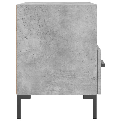 Modern Concrete Grey Bedside Cabinets 2pcs, Engineered Wood 40x35x47.5cm