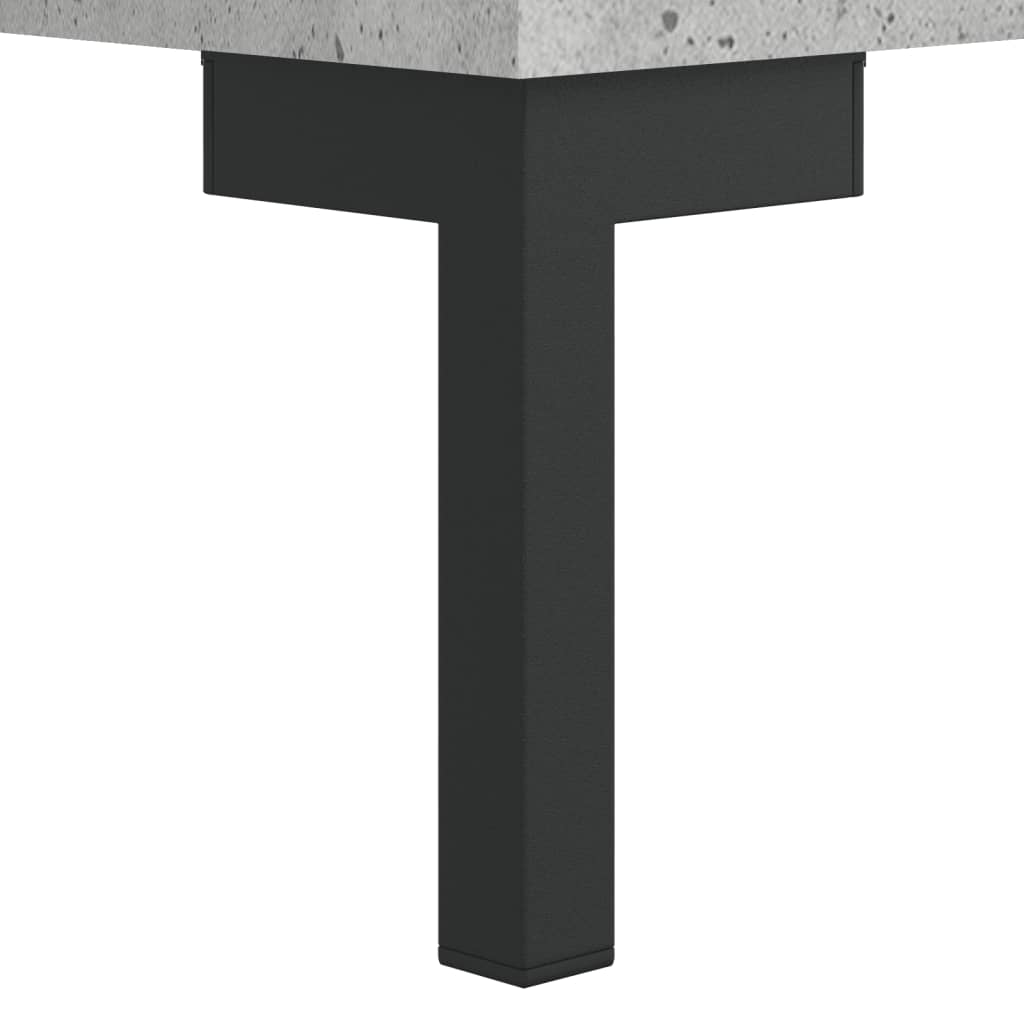 Modern Concrete Grey Bedside Cabinets 2pcs, Engineered Wood 40x35x47.5cm