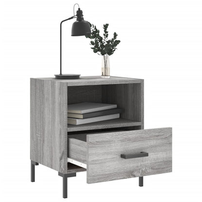 Grey Sonoma Engineered Wood Bedside Cabinets 2 pcs, 40x35x47.5 cm
