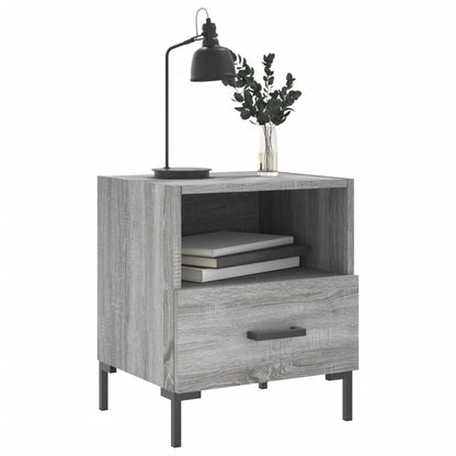 Grey Sonoma Engineered Wood Bedside Cabinets 2 pcs, 40x35x47.5 cm