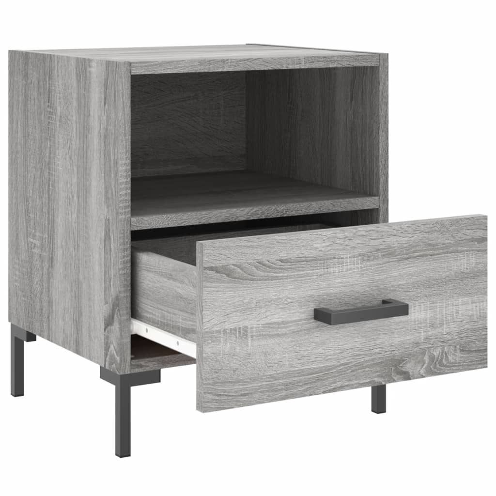 Grey Sonoma Engineered Wood Bedside Cabinets 2 pcs, 40x35x47.5 cm