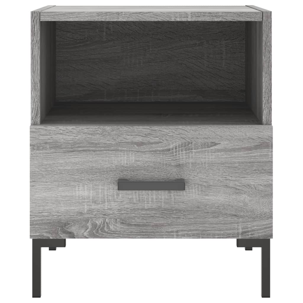 Grey Sonoma Engineered Wood Bedside Cabinets 2 pcs, 40x35x47.5 cm