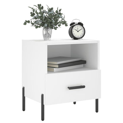 White Engineered Wood Bedside Cabinets Set, 40x35x47.5 cm, 2 Pcs