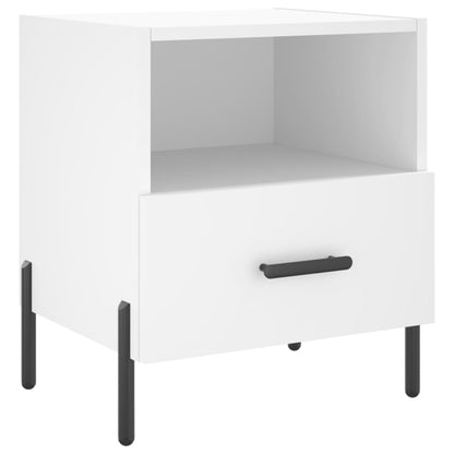 White Engineered Wood Bedside Cabinets Set, 40x35x47.5 cm, 2 Pcs