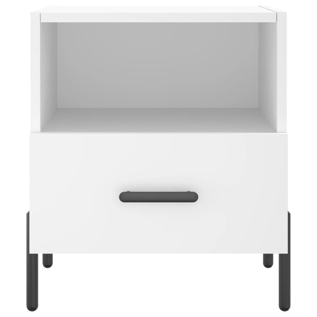 White Engineered Wood Bedside Cabinets Set, 40x35x47.5 cm, 2 Pcs