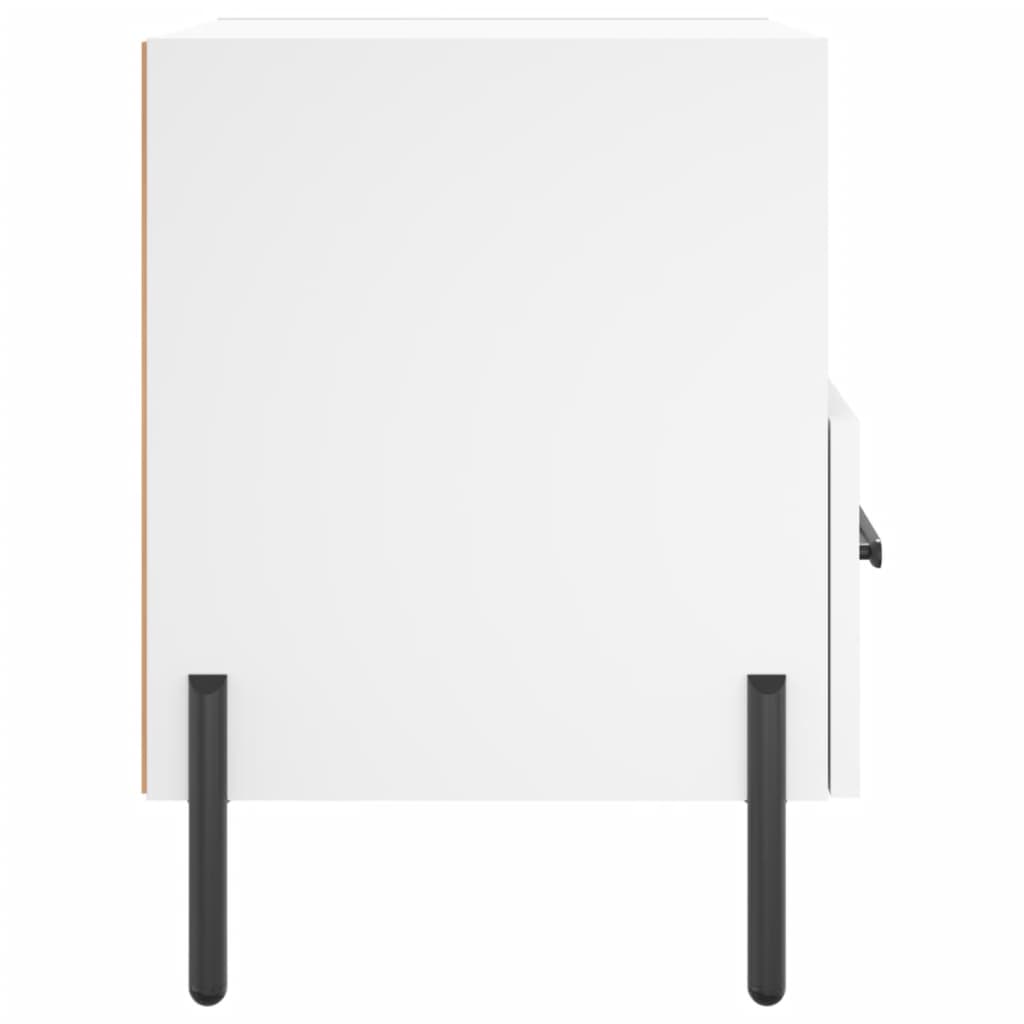 White Engineered Wood Bedside Cabinets Set, 40x35x47.5 cm, 2 Pcs
