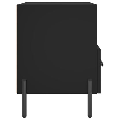 Black Engineered Wood Bedside Cabinets 2pcs, 40x35x47.5 cm