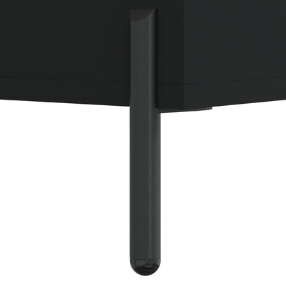 Black Engineered Wood Bedside Cabinets 2pcs, 40x35x47.5 cm