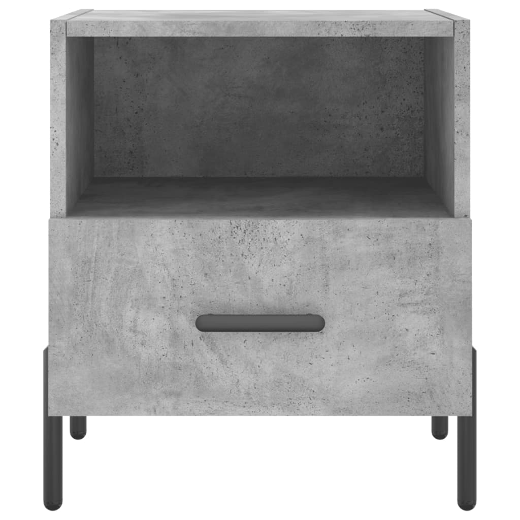 Concrete Grey Bedside Cabinets 2 pcs | Engineered Wood, 40x35x47.5 cm