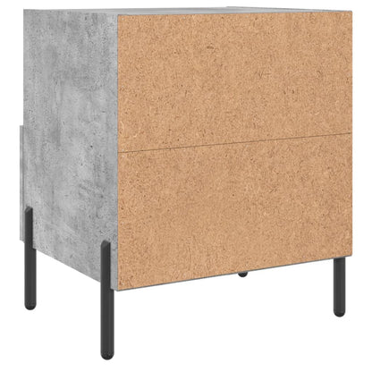 Concrete Grey Bedside Cabinets 2 pcs | Engineered Wood, 40x35x47.5 cm