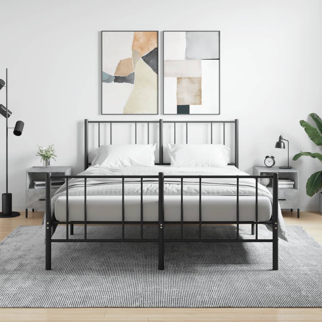 Concrete Grey Bedside Cabinets 2 pcs | Engineered Wood, 40x35x47.5 cm