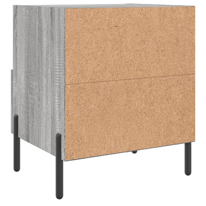 Grey Sonoma Bedside Cabinets - Set of 2, 40x35x47.5 cm, Engineered Wood