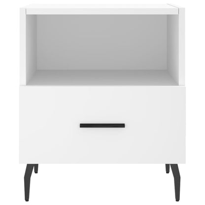 White Engineered Wood Bedside Cabinets - Set of 2 (40x35x47.5 cm)