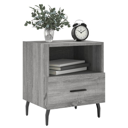 Grey Sonoma Bedside Cabinets Set of 2 - 40x35x47.5 cm Engineered Wood