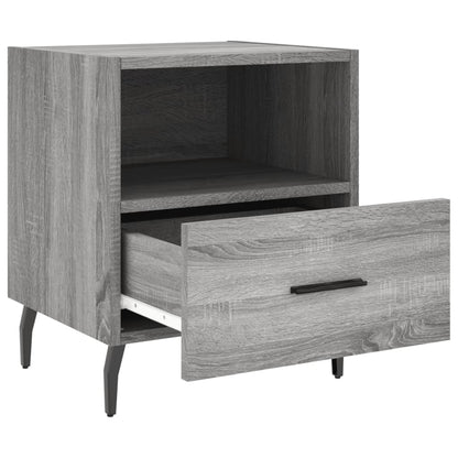 Grey Sonoma Bedside Cabinets Set of 2 - 40x35x47.5 cm Engineered Wood