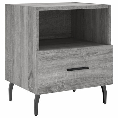 Grey Sonoma Bedside Cabinets Set of 2 - 40x35x47.5 cm Engineered Wood