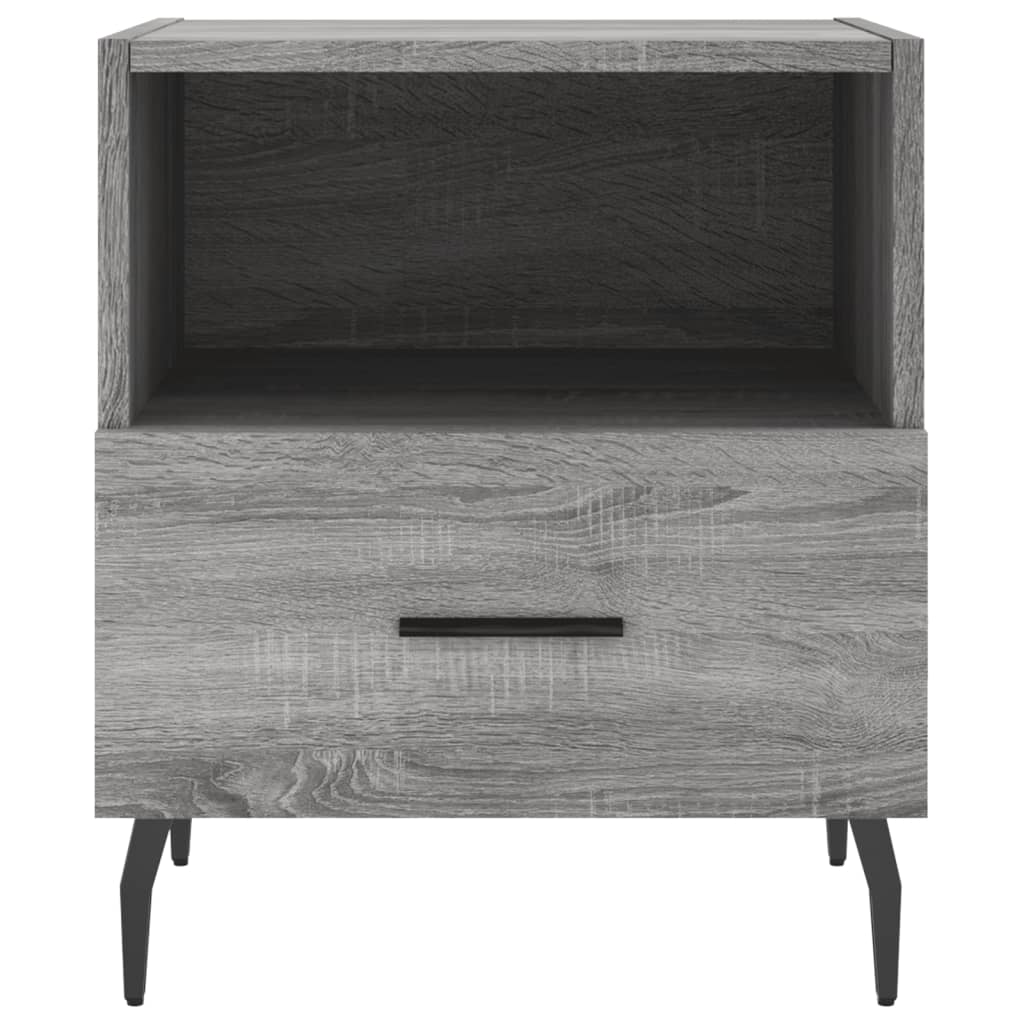 Grey Sonoma Bedside Cabinets Set of 2 - 40x35x47.5 cm Engineered Wood
