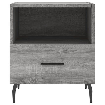 Grey Sonoma Bedside Cabinets Set of 2 - 40x35x47.5 cm Engineered Wood