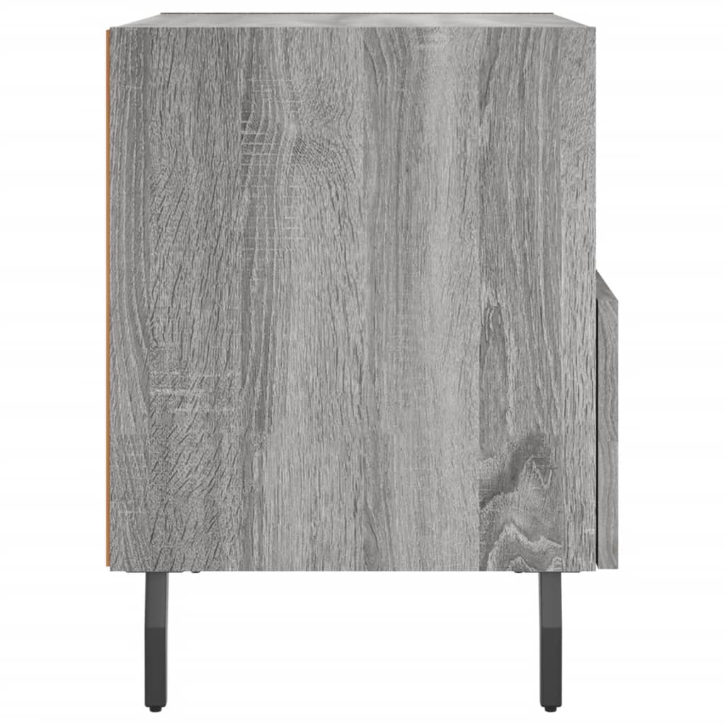 Grey Sonoma Bedside Cabinets Set of 2 - 40x35x47.5 cm Engineered Wood