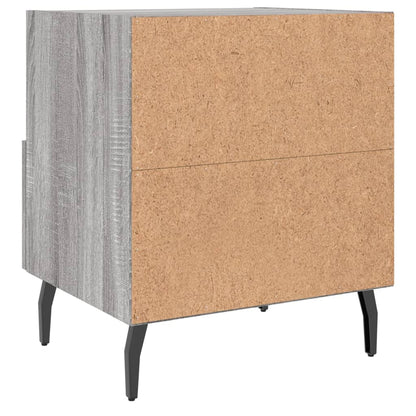 Grey Sonoma Bedside Cabinets Set of 2 - 40x35x47.5 cm Engineered Wood